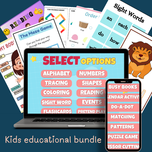 Educational bundle: 4000 worksheets for children