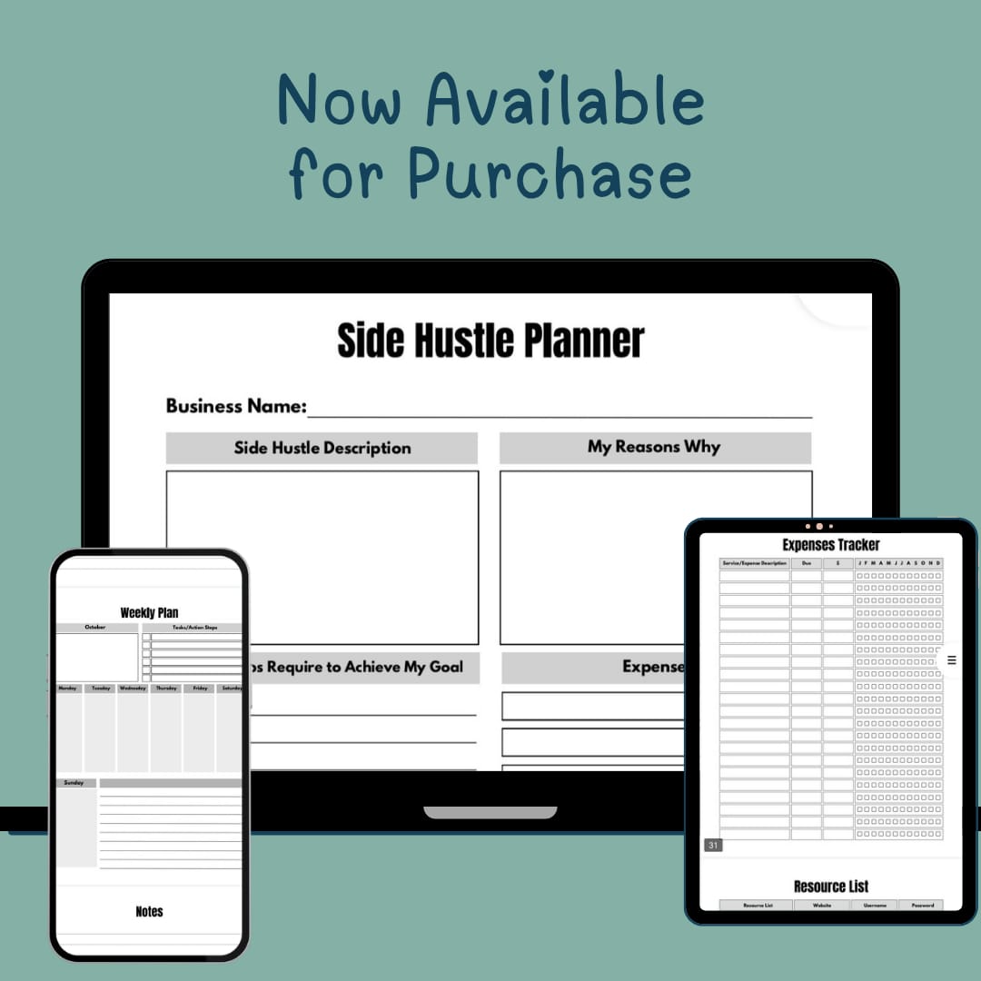 Side hustle planner