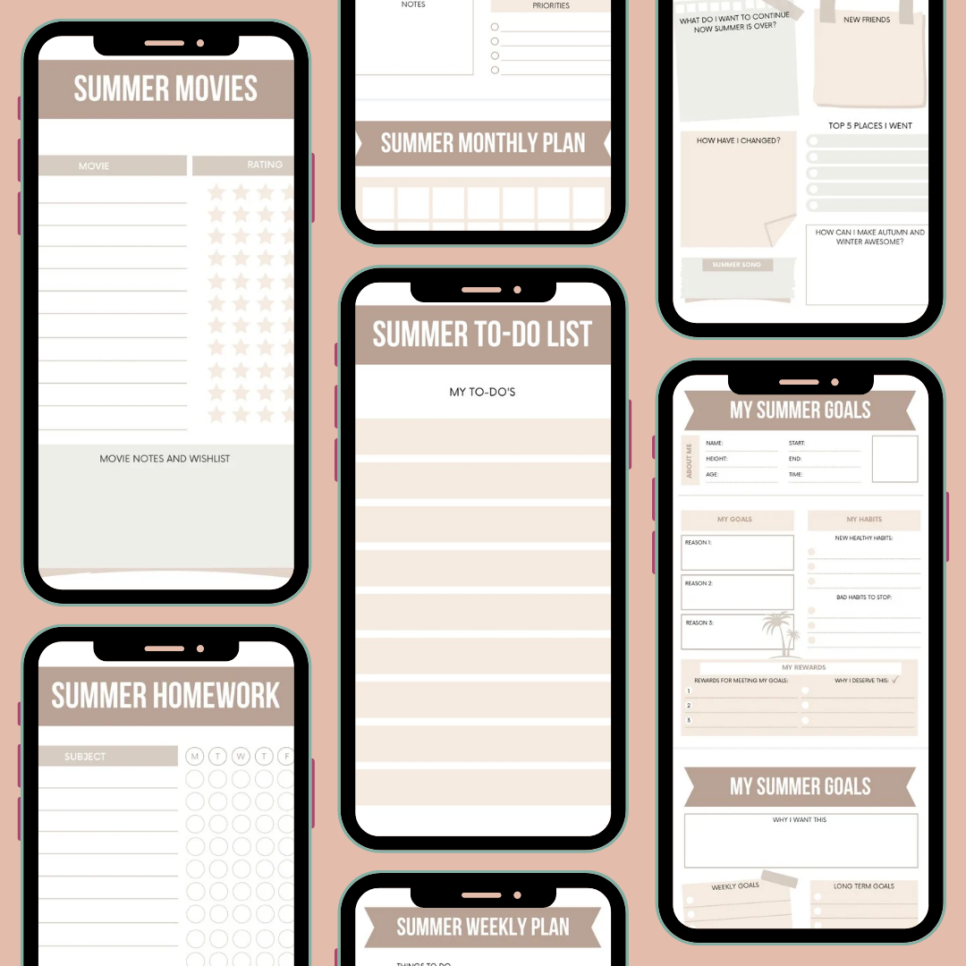 Summer holiday planner